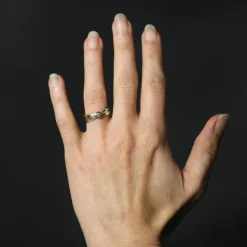 Bague deux ors diamant