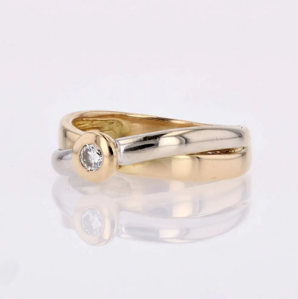 Bague deux ors diamant