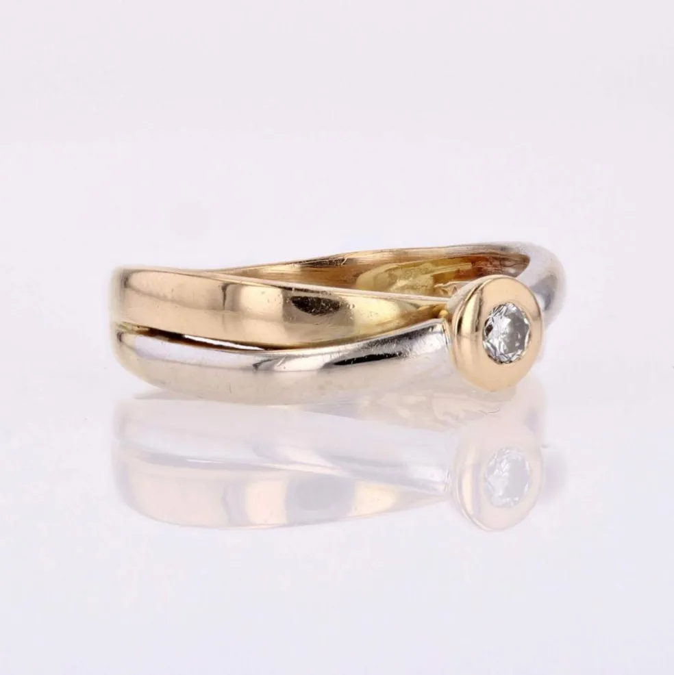 Bague deux ors diamant
