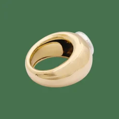 Bague deux ors, diamant 2,02 carats.