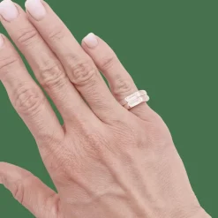 Bague deux ors, diamants baguette.