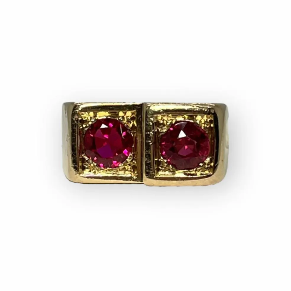 Bague deux rubis