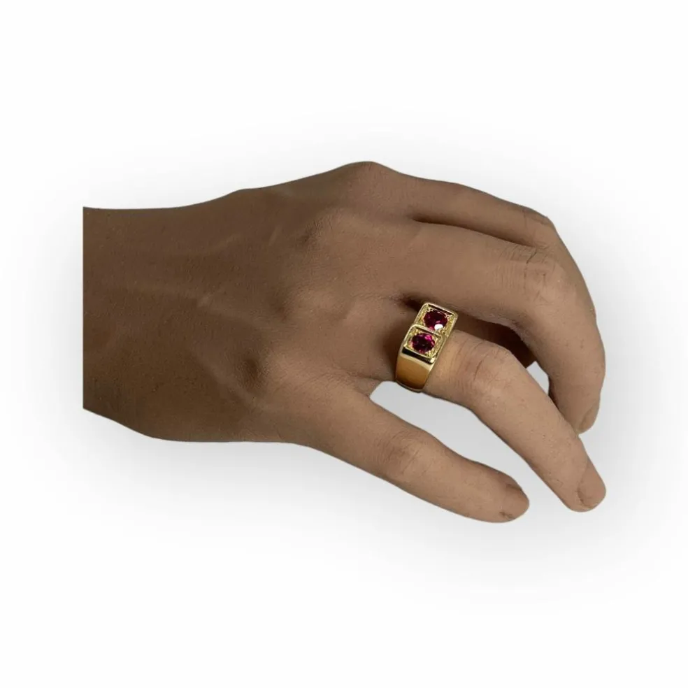 Bague deux rubis