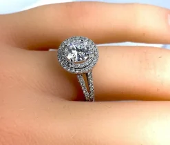 Bague diamant 0,97 carat couleur E