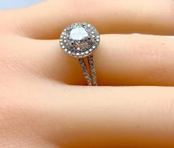 Bague diamant 0,97 carat couleur E