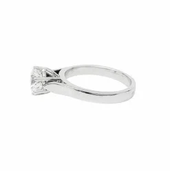Bague diamant 1,59 carat, or blanc.