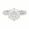 Bague diamant 2,52 carats, en or blanc.