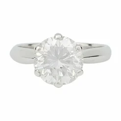 Bague diamant 2,52 carats, en or blanc.