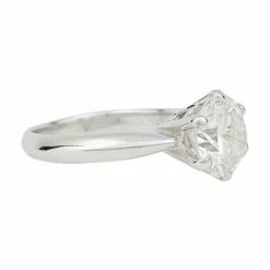 Bague diamant 2,52 carats, en or blanc.
