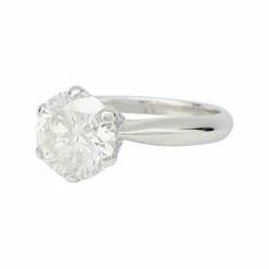 Bague diamant 2,52 carats, en or blanc.