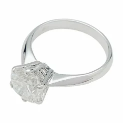 Bague diamant 2,52 carats, en or blanc.