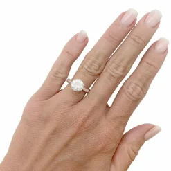 Bague diamant 2,52 carats, en or blanc.