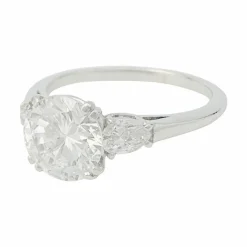 Bague diamant 2 carats, platine.