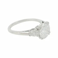 Bague diamant 2 carats, platine.