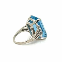 Bague Diamant Aigue-Marine Santa Maria 25 Carats