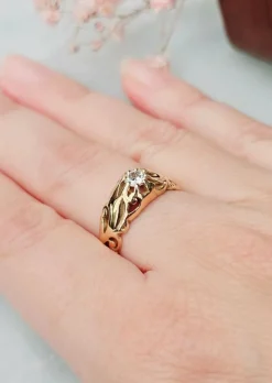 Bague Diamant ancienne or jaune