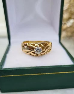Bague Diamant ancienne or jaune
