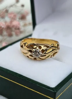 Bague Diamant ancienne or jaune