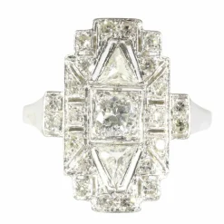 Bague diamant Art Déco des années 1950