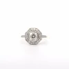 Bague diamant 1,30cts J/P1 en or jaune et platine