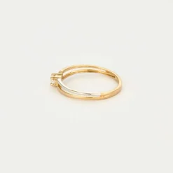 Bague diamant 0.15cts or 18 carats taille 53