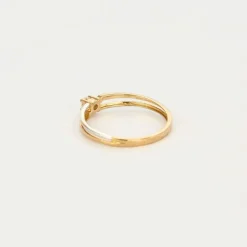 Bague diamant 0.15cts or 18 carats taille 53