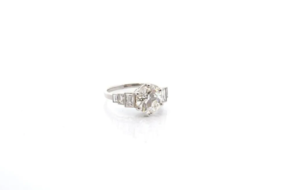 Bague diamant de 3,18cts en platine