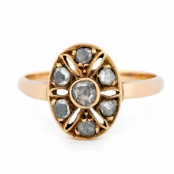 Bague diamant de forme ovale
