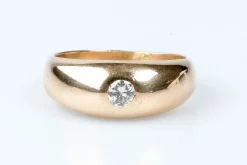 Bague diamant en or jaune