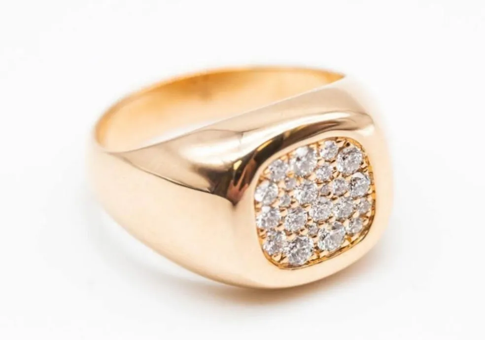bague diamant en or rose