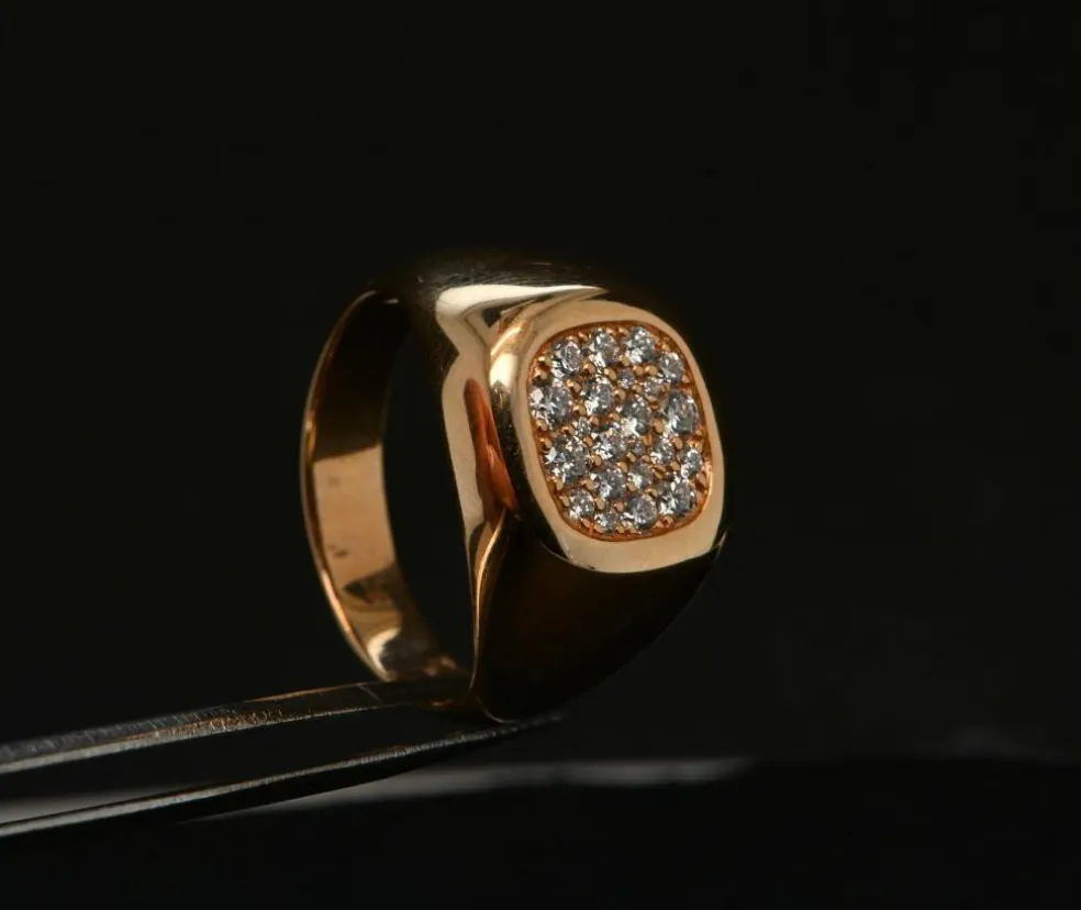 bague diamant en or rose