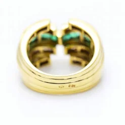 Bague diamant et émeraude