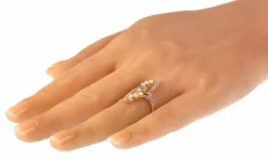 Bague diamant et perle