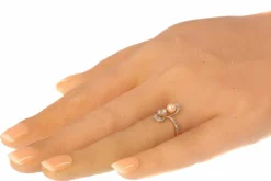 Bague diamant et perle