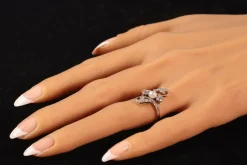 Bague diamant et perle