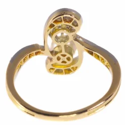 Bague diamant et perle