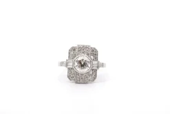 Bague diamant et platine