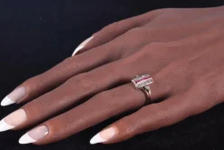 Bague diamant et rubis