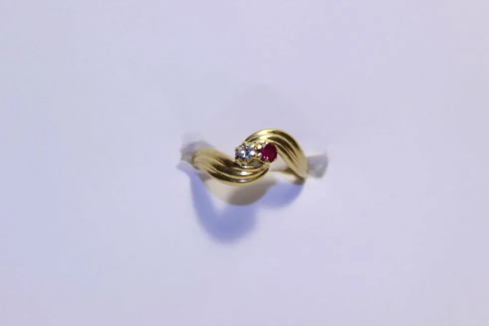 Bague Diamant et Rubis