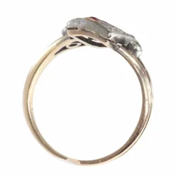 Bague diamant et rubis