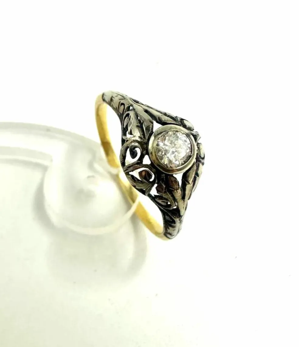 Bague diamant Jugendstil 1900