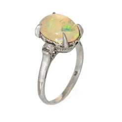 Bague diamant opale 2,75 ct platine