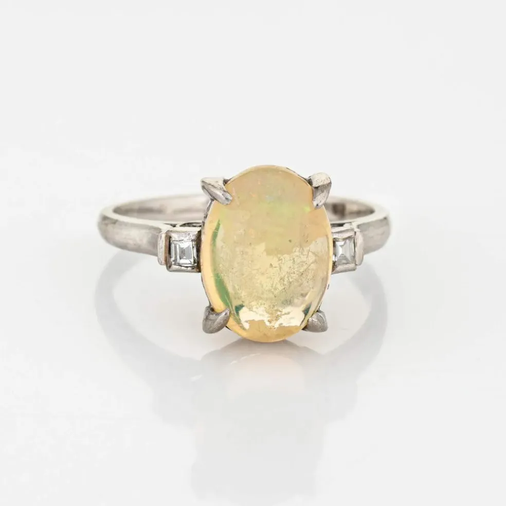 Bague diamant opale 2,75 ct platine