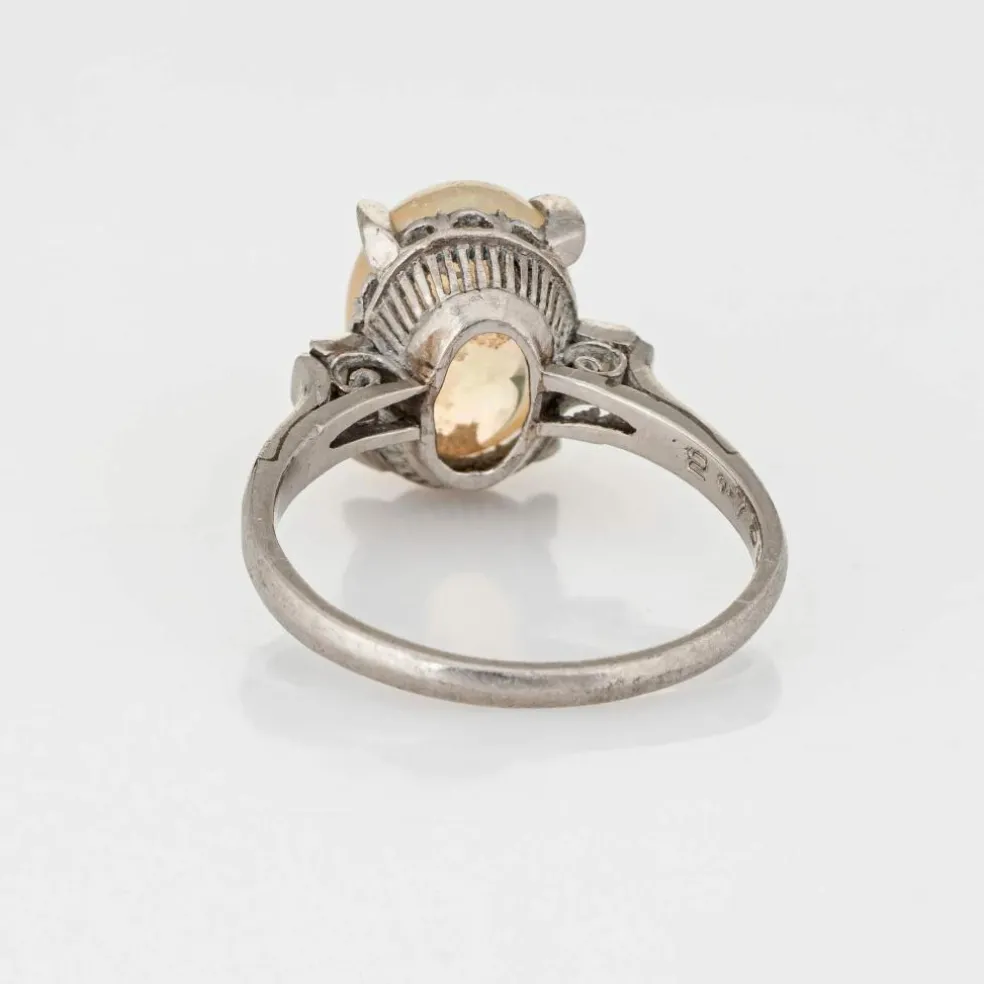 Bague diamant opale 2,75 ct platine