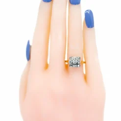 Bague, diamant, or