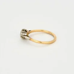 Bague diamant or 18 carats et platine taille 52.5