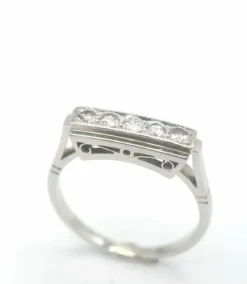 Bague diamant or blanc