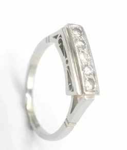 Bague diamant or blanc