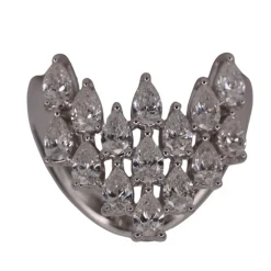 Bague diamant poires or blanc