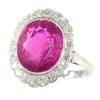 Bague diamant rubellite